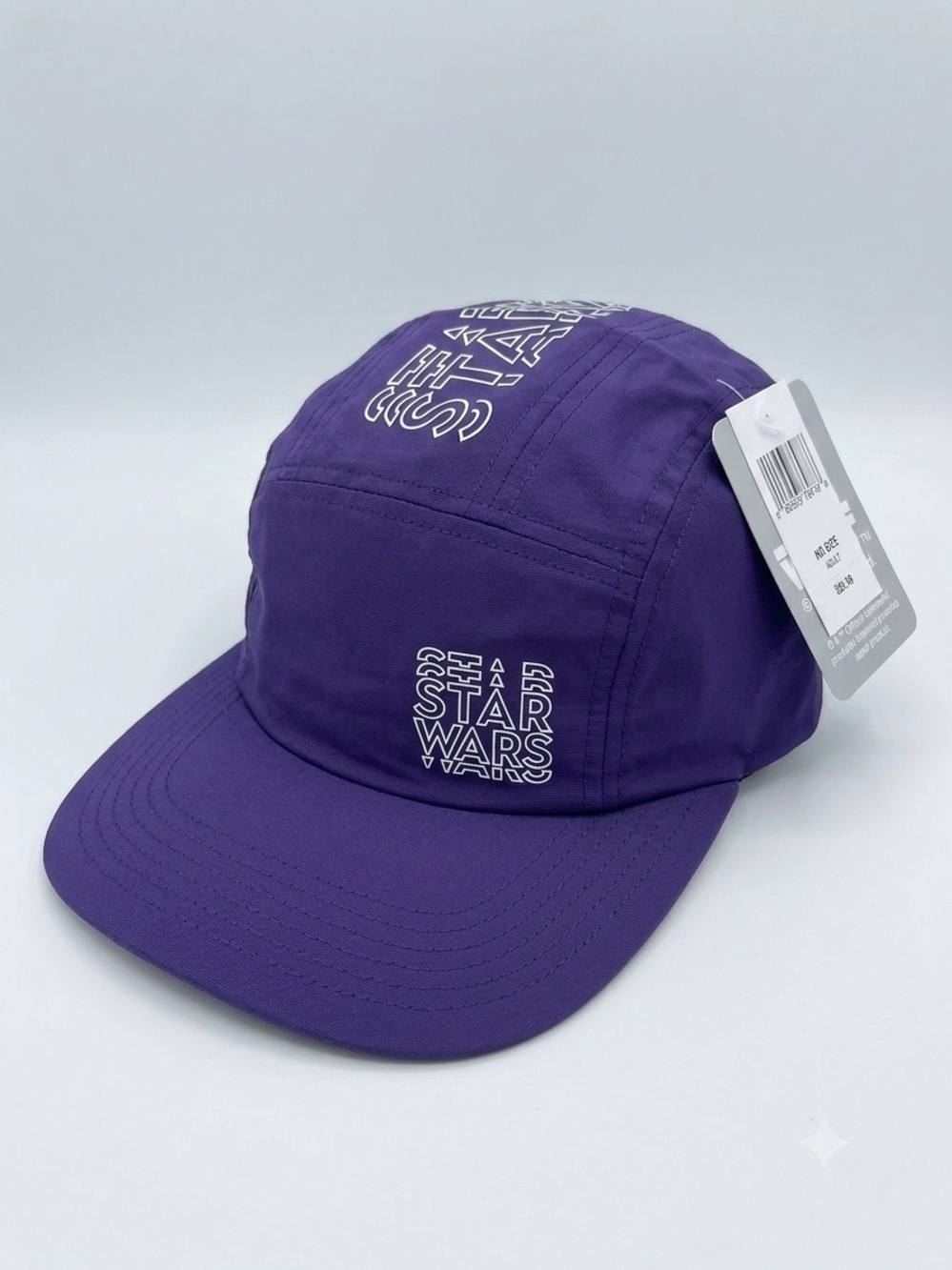 NWT Disney Star Wars Purple Baseball Camp Hat Adjustable Nylon Spellout 58cm